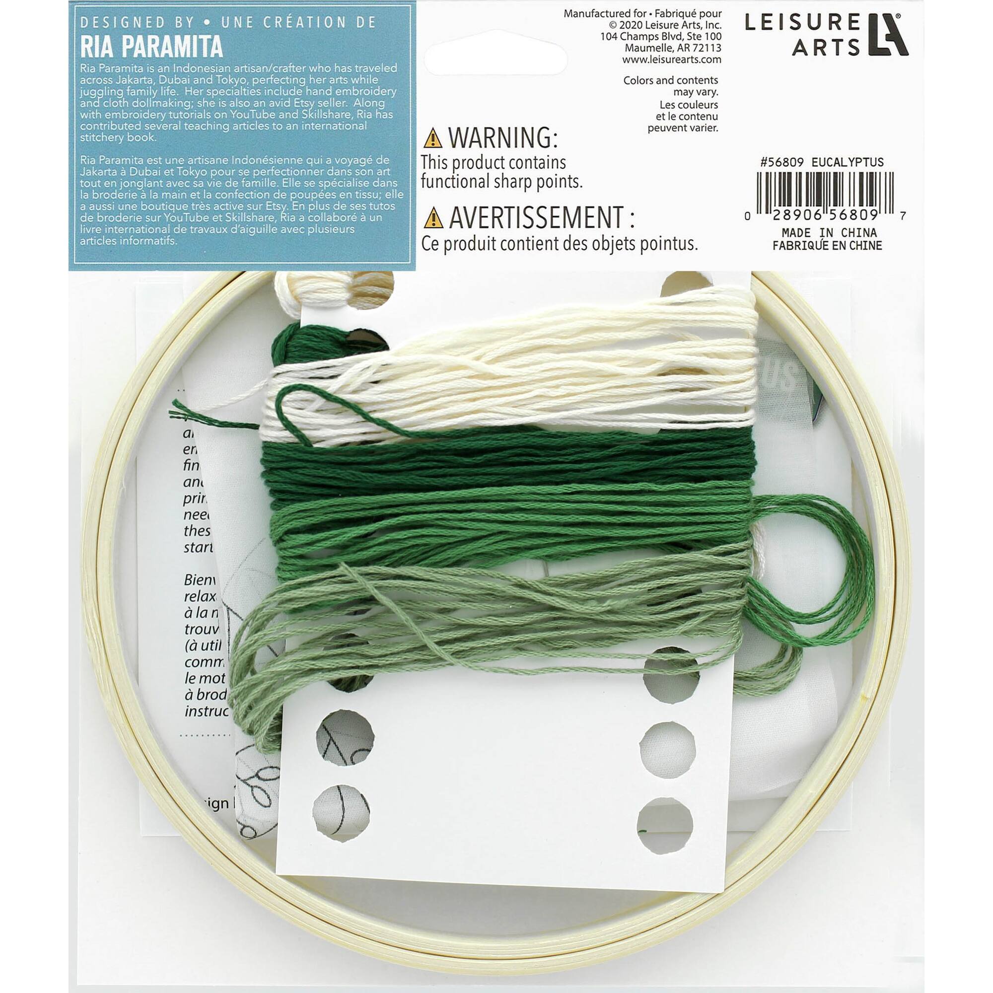 Leisure Arts® 6" Eucalyptus Embroidery Kit